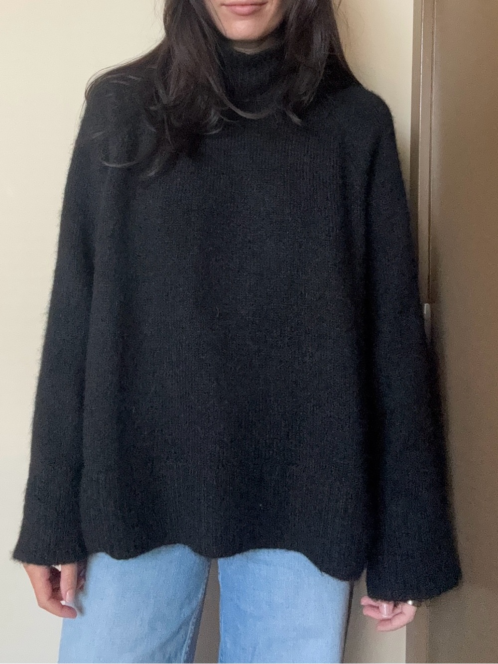 GAP Black Oversized Turtleneck Sweater